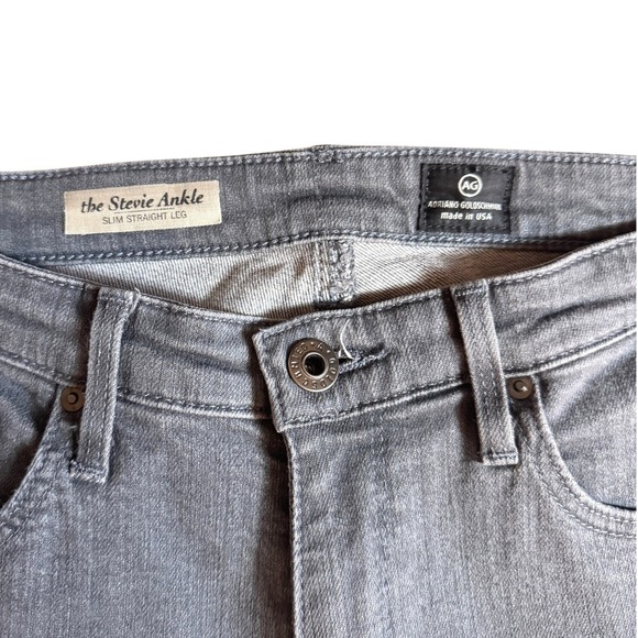 Adriano Goldschmied AG Jeans The Stevie Ankle Light Gray Rinse Jeans 29R - Picture 3 of 5